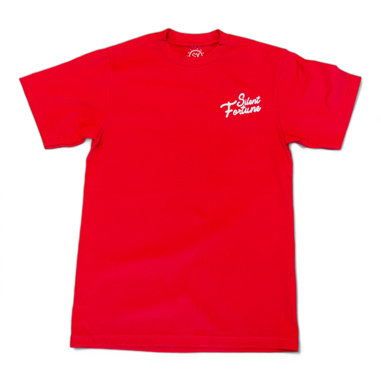 Fortune Over Fame Script Logo Tee (RED)