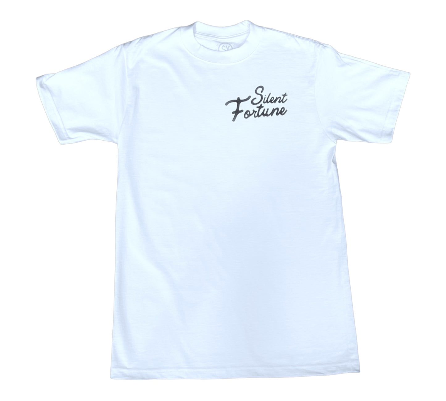 Fortune Over Fame Script Logo Tee